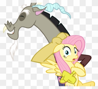 #fluttershy #discord #freetoedit - Fluttershy And Discord Vector Clipart