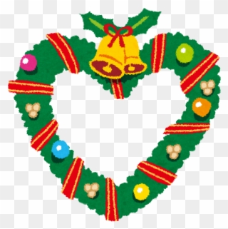 A Wreath - Christmas Wreath Heart Png Clipart