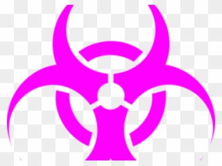Biohazard Symbol Clipart Pink - Biohazard Symbol Pink - Png Download