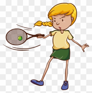 Children Vector Tennis - Tennis March Clipart