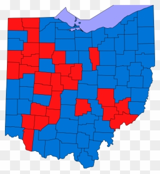 Ohio Governor Election Results By County, - Ohio Congressional Districts By Party Clipart