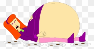 Massively Stuffed Daphne By Angry - Illustration Clipart