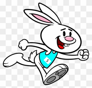 Hippity Hop Marathon/half Marathon/4 Mile/cottontail - Running Bunny Clipart - Png Download