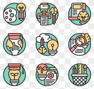 Creative Learning - Road Map Icons Clipart