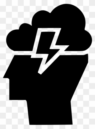 Man Person Idea Innovation Invention Cloud Lightning Clipart