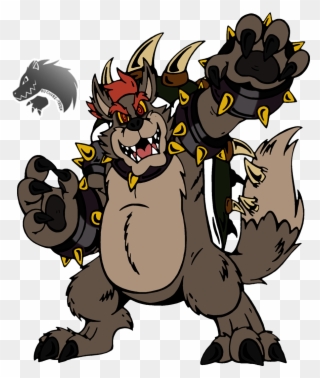 I Had A Mood Of Drawing Bowser But - Bowser Werewolf Clipart