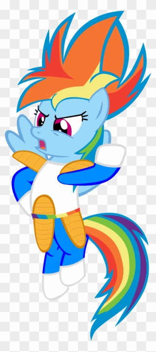 Rainbow Dash Vegeta Rarity Pinkie Pie Pony Them's Fightin' - Vegeta And My Little Pony Clipart