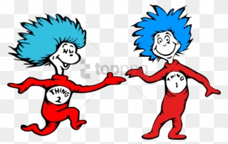 Free Png - Dr Seuss Thing 1 And Thing 2 Clipart
