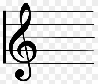 Music Staff Clipart - Png Download