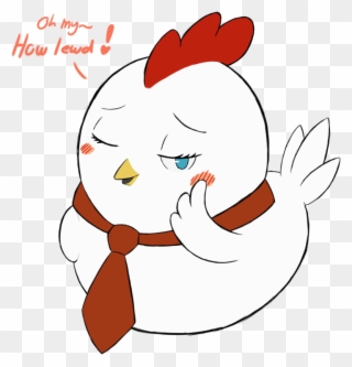 Hen Wearing A - Hen Ties Clipart