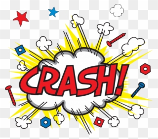 #popart #cartoon #comicbook #crash #textstickers #text - Comic Book Crash Png Clipart