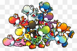 Yoshis Are One Of The Most Common Spectators You See - Yoshi's Island All Yoshis Clipart