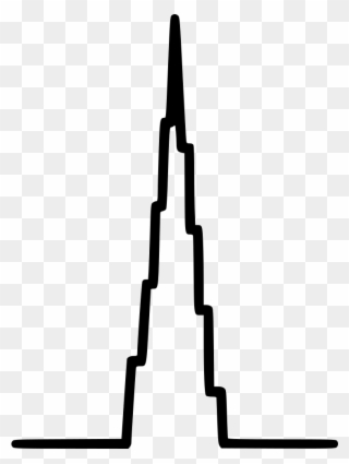 Dubai Tower Svg Png Icon Free Download - Burj Khalifa Clipart Black And White Transparent Png