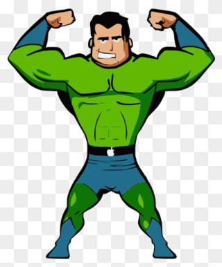 Mascotnewpng - Strong Muscle Man Cartoon Clipart