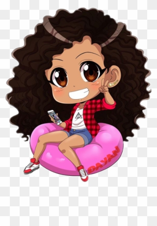 #chibi #curlyhair #curlyhairdontcare #curly #anime - Black Anime Girl With Curly Hair Clipart