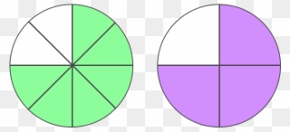 One Fourth Fraction Clipart