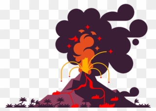Hey Graphic Design Painted - Volcano Graphic Design Clipart