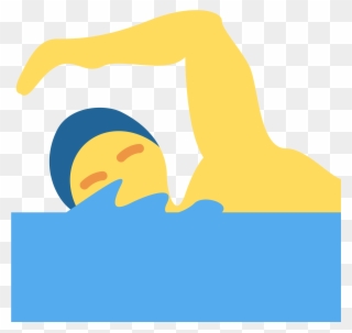 Swimmer Sticker By Twitterverified Account - Emoji Nadando Clipart