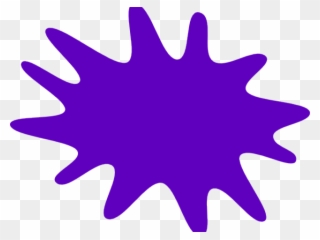 Splatter Clipart Purple Paint - Splash Clip Art - Png Download