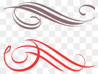 Calligraphy Clipart Swoosh - Art Line Curve - Png Download