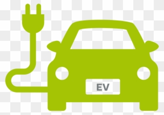 Electric Vehicle, Car, Charging Station, Green, Yellow - Electric Vehicle Icon Clipart