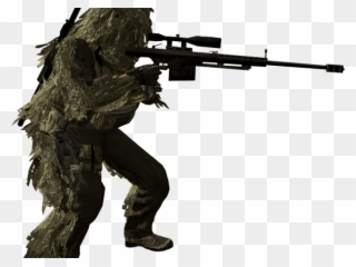 Sniper Clipart Call Duty - Ghillie Suit Sniper Png Transparent Png