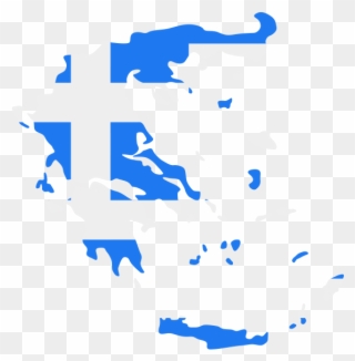 Greece Map With Capital Clipart
