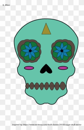 This Sugar Skull Last Week For A Sugar Skull Project - Akademi Bahasa Asing Clipart