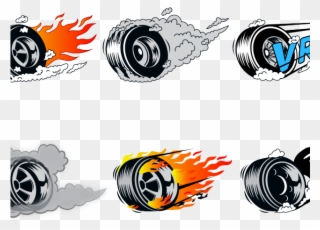 Hot Wheels Clipart Car Burnout - Burnout Wheel - Png Download