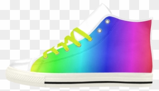 Crayon Box Ombre Rainbow Aquila High Top Microfiber - Skate Shoe Clipart