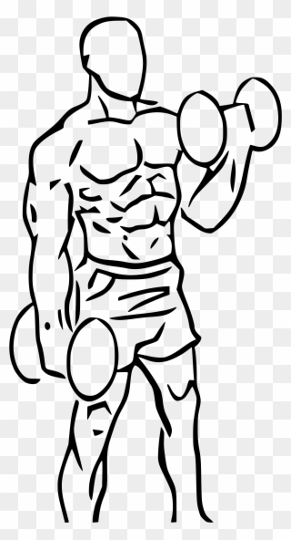 Biceps Drawing Man's Arm - Dumbbell Curl Png Clipart