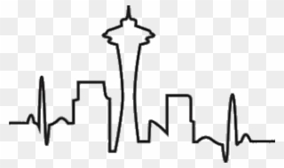 Download Seattle Skyline Silhouette Png - Seattle Cityscape Skyline ...
