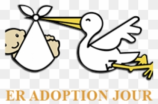Stork Clipart Adoption - Baby Stork Clipart Png Transparent Png