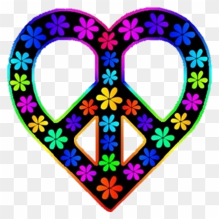 #peace #peacesign #hippie #sign #flowerpower #heart - Peace Heart Png Clipart