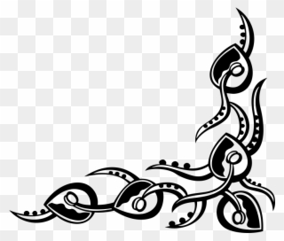 Ornamental Vintage Corner - Illustration Clipart