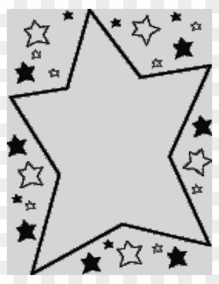 Free Clip Art Borders Stars Free Clipart Stars Borders - Clip Art Star Border Black And White - Png Download