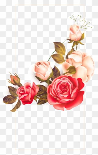 Background Floral Vintage Clipart Images Gallery For - Rose Flower Border Png Transparent Png