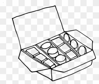 Coloriage Chocolat Coloriageboitedechocolat - Boite De Chocolat Dessin Clipart