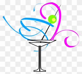 Drawings Of Cocktail Glasses Clipart