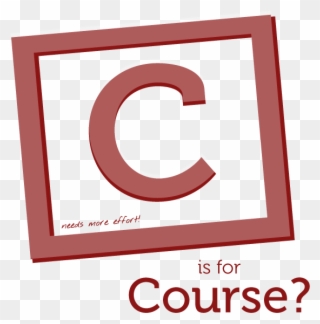 Illustration Of A Report Card That Says "c Is For Course" - Funds Society Clipart