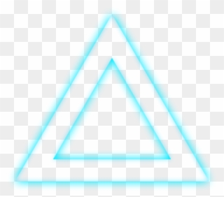 Transparent Glow - Triangle Png Blue Neon Clipart