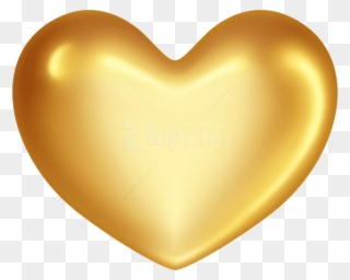 Free Png Gold Heart Png Png - Transparent Background Yellow Heart Png Clipart