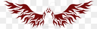 Fire Flame Clipart Transparent - Fire Wings Tribal - Png Download