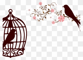 Love Birds In Cage Clipart - Png Download