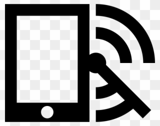 Mobile Phone With Radar And Rss Feed Symbol Comments Clipart