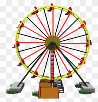 Pin Country Fair Clipart - Ferris Wheel - Png Download