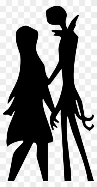 Jack And Sally Black And White Clipart