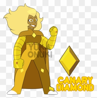 Canary Diamond Gem Placement - Gold Diamond Gemsona Clipart