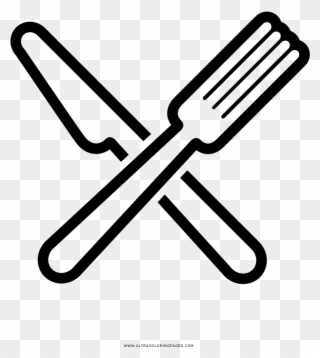 Silverware Coloring Page - Icon Spoon And Fork Png Clipart