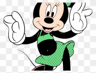 Green Clipart Minnie Mouse - Minnie Maus Im Bikini - Png Download